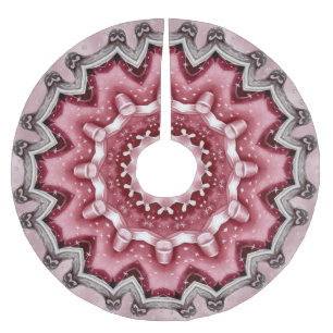 Pink Decorative Christmas Holiday Tree Skirt