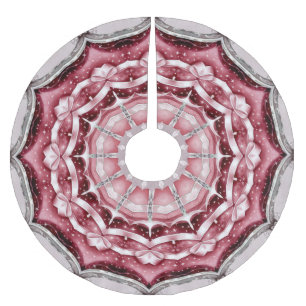 Pink Decorative Christmas Holiday Tree Skirt
