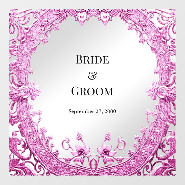 Pink Decorative Floral Floor Decal (Front)