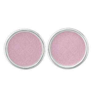 Pink Decorative Floral Pattern Cufflinks
