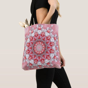 Pink Decorative Holiday Tote Bag