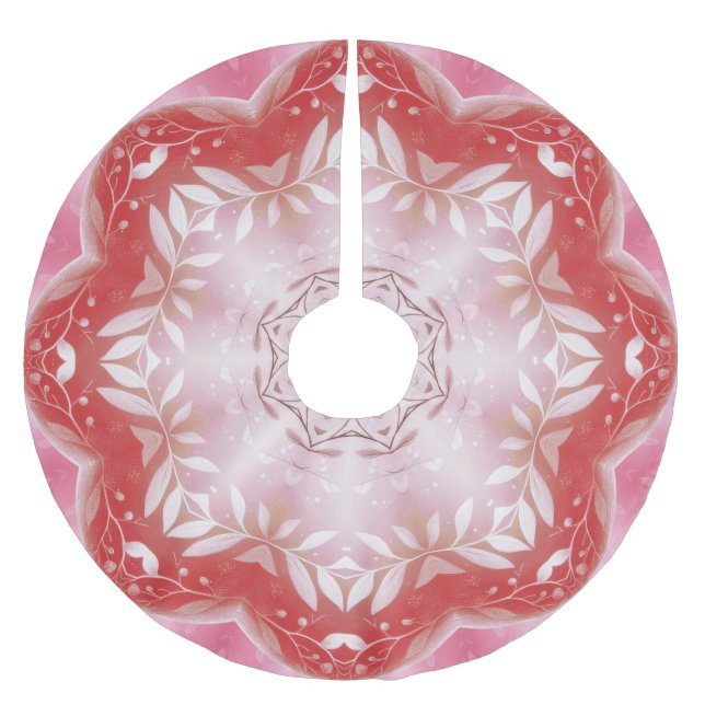 Pink Decorative Tree Skirt (Front)
