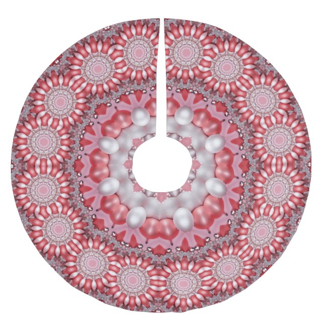Pink Decorative Tree Skirt (Front)