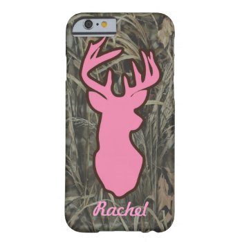 Pink Deer Head Camo Iphone 6 Case by RelevantTees at Zazzle