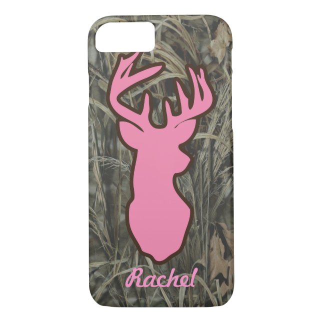 Pink Deer Head Camo Phone case (Back)