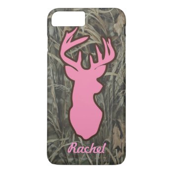 Pink Deer Head Camo Phone Case by RelevantTees at Zazzle
