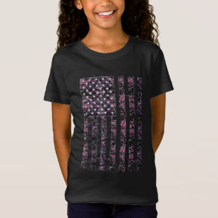 Pink Deer Hunting Camo Camouflage American USA US  T-Shirt