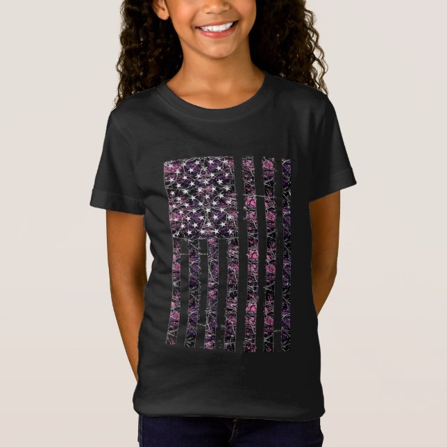 Pink Deer Hunting Camo Camouflage American USA US  T-Shirt (Front)