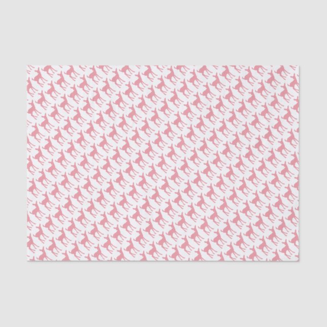 Pink Deer Pattern Tissue Paper (Front)