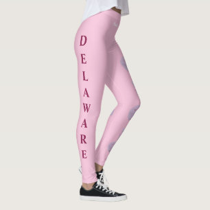 Pink Delaware State Flower Peach Blossom Leggings