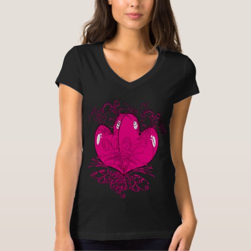 Pink Delicious Raspberry Cute Hearts Tutu Cute T_Shirt