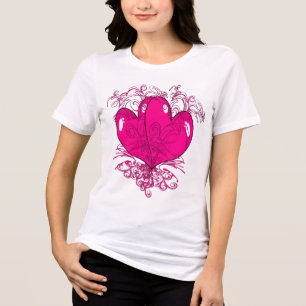 Pink Delicious Raspberry Cute Hearts Tutu Cute Tri-Blend Shirt
