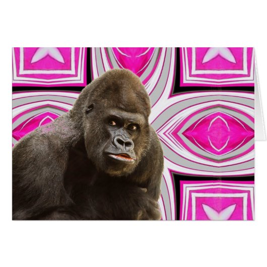 Pink Delight Gorilla Cards (Front Horizontal)