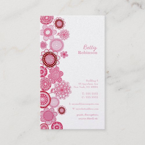 Pink Delight Pearl Ladies Company Business Card