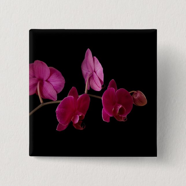 Pink Dendrobium Orchid - Customized Flowers Button (Front)