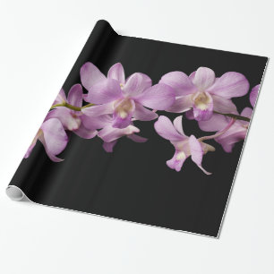 Pink Dendrobium Orchid Flower - Floral Orchids Wrapping Paper