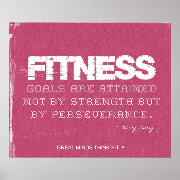 Pink Denim Fitness Quote for Fitness Motivation Poster