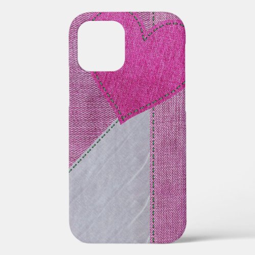 Pink Denim Heart Case_Mate iPhone Case