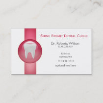Pink Dental businesscards with appointment card