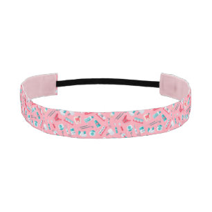 Pink Dental Pattern Athletic Headband