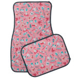 Pink Dental Pattern Car Floor Mat
