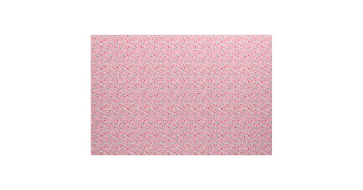 Pink Dental Pattern Fabric | Zazzle