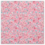 Pink Dental Pattern Fabric