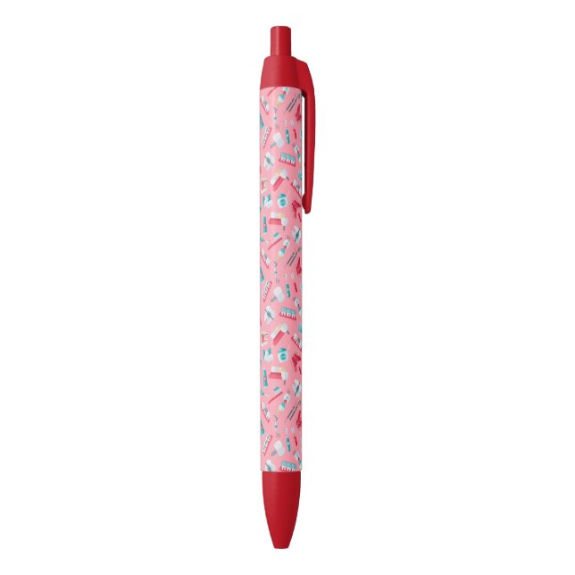 Pink Dental Pattern Pen (Bottom (Vertical))
