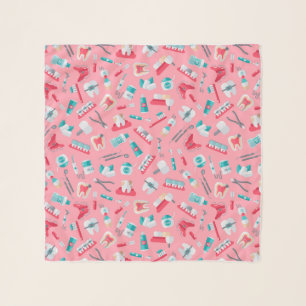 Pink Dental Pattern Scarf