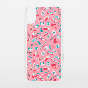 Pink Dental Pattern iPhone XS Case