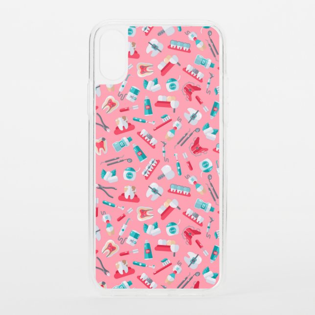 Pink Dental Pattern Uncommon iPhone Case (Back)