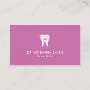 Pink Dentist Smiling Tooth Dental Appointment by superdazzle at Zazzle