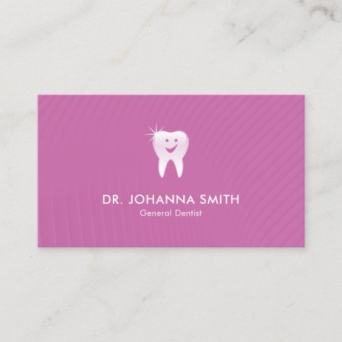 Pink Dentist Smiling Tooth Dental Appointment