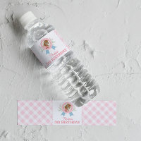 Pink Derby Horse Birthday Bottle Label