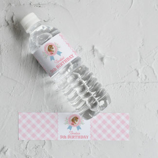 Pink Derby Horse Birthday Bottle Label