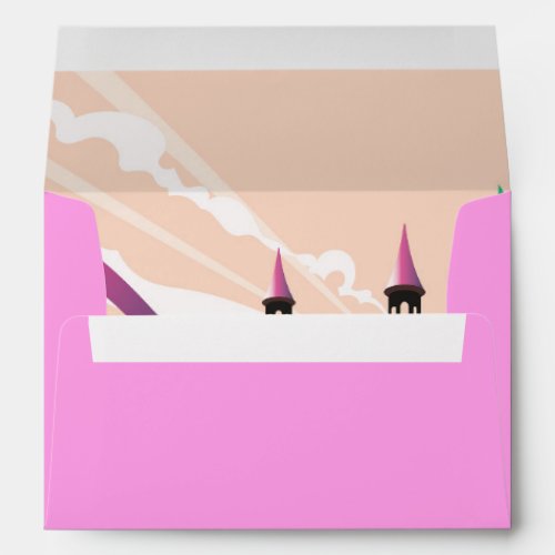 Pink Derby Party Art Deco Envelope