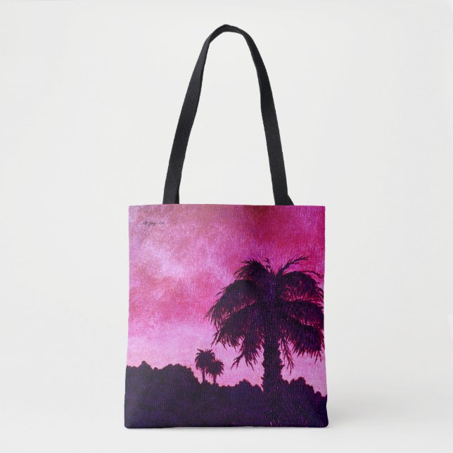 Pink - "Desert Gold Sunset" Tote by All Joy Art (Front)