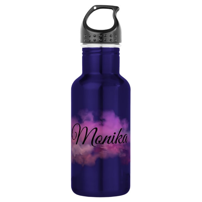 Pink Designed Custom Stainless Steel Water Bottle (Front)