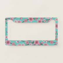 Pink Detailed Cherry Blossom Tree Teal