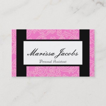 Pink Details Personal Assistant Business Card by mariannegilliand at Zazzle