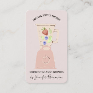 Pink Detox Fresh Fruits Drink Blender Business Card