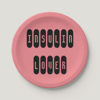 Pink diabetes paper plates