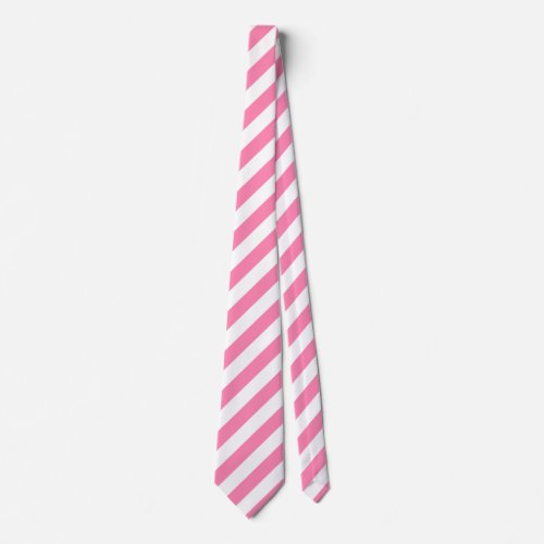 Pink Diagonal Stripes Tie