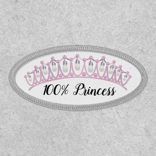 Pink Diamond and Pearl Tiara Princess Patch