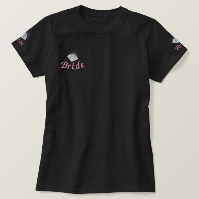 Pink Diamond Bride Embroidered Shirt (Design Front)