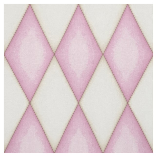 Pink Diamond Check Medieval Fairytale Princess Fabric (Swatch)