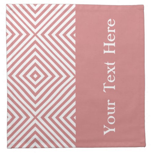 Pink Diamond Chevron wtext at  Emporiomoffa Cloth Napkin