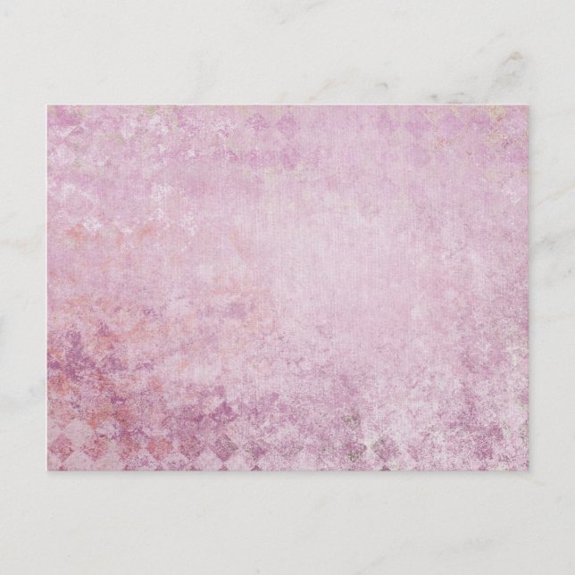 Pink Diamond Collage Background Postcard (Front)