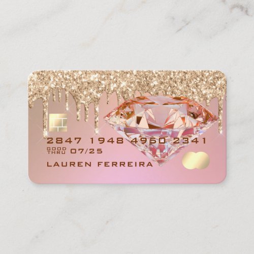 Pink Diamond Credit Card Design