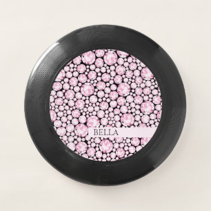 Pink Diamond Gems PET NAME Glam Posh Dog Fun Wham-O Frisbee